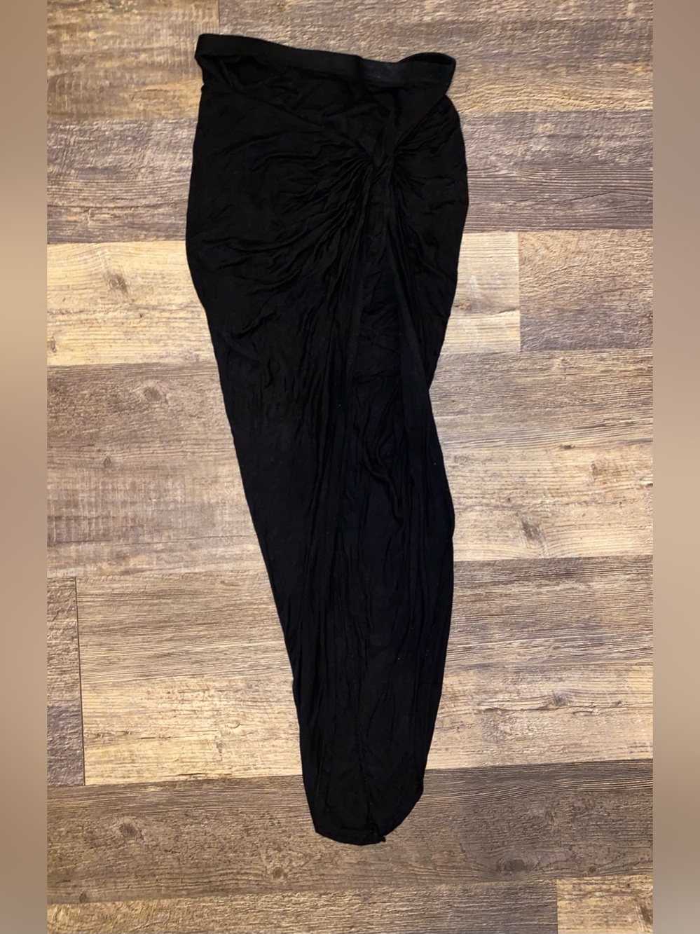 Rue21 Black Asymmetrical Ruched Skirt